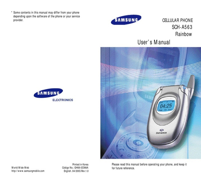 Samsung Rainbow SCH-A563 User manual