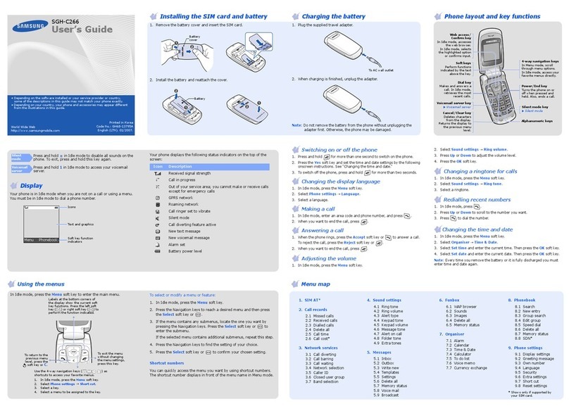 Samsung SGH-C266 User manual Samsung SGH-C266 User manual