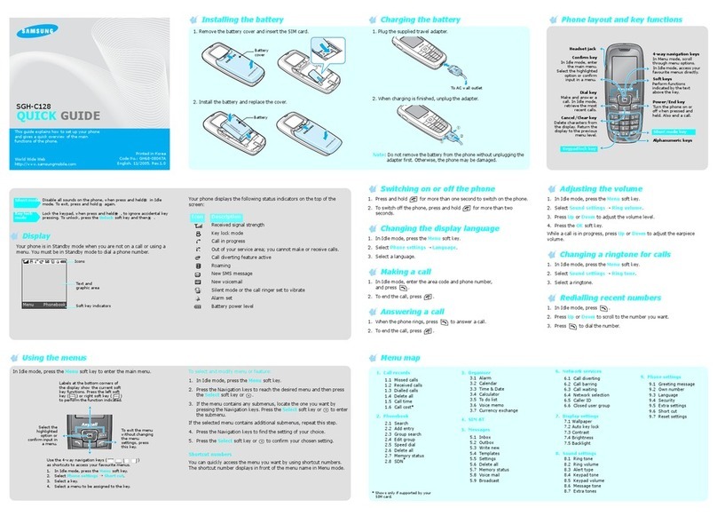 Samsung SGH-C128 User manual Samsung SGH-C128 User manual