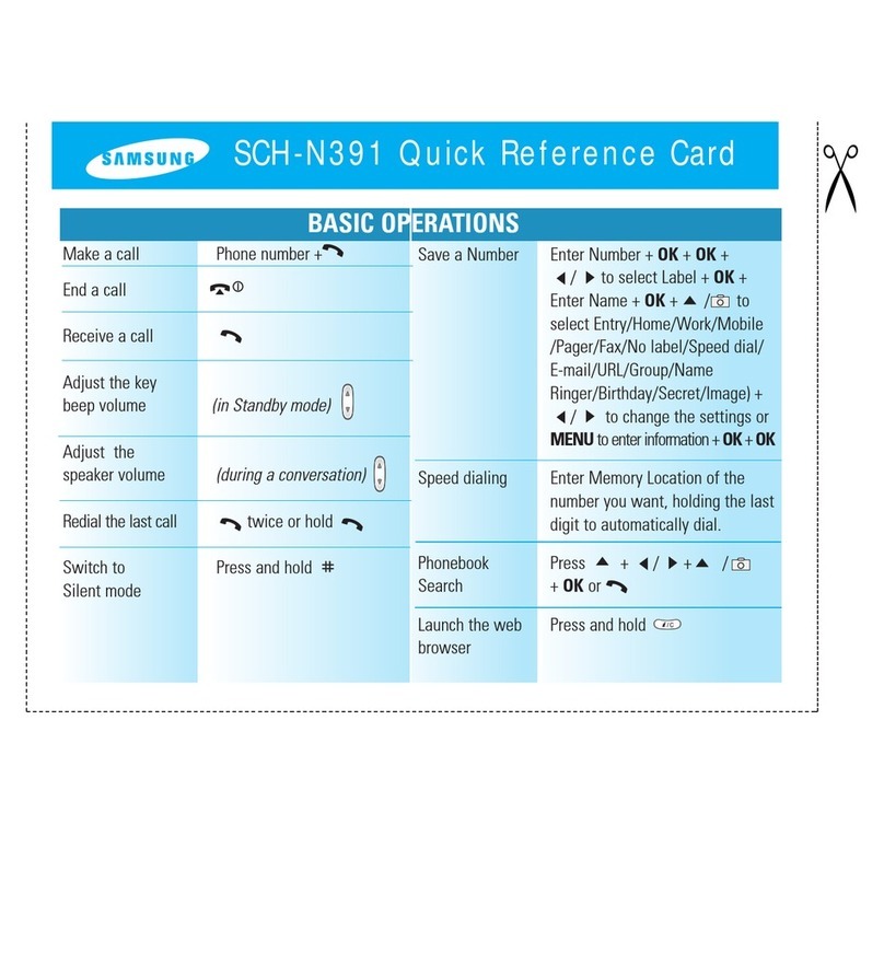 Samsung SCH-N391 Reference guide