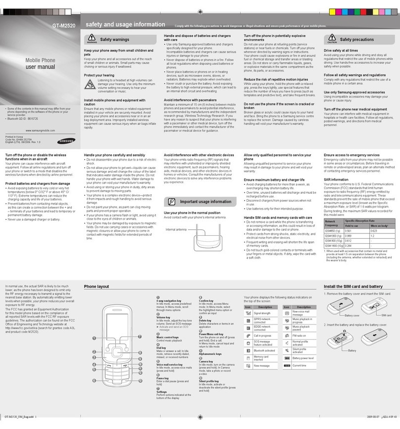 Samsung GT-M2520 User manual