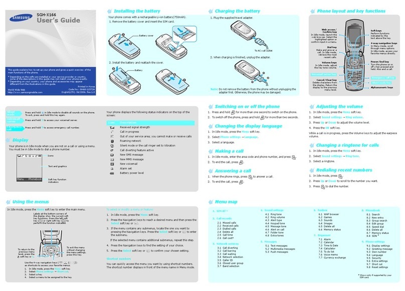 Samsung SGH-X166 user guide