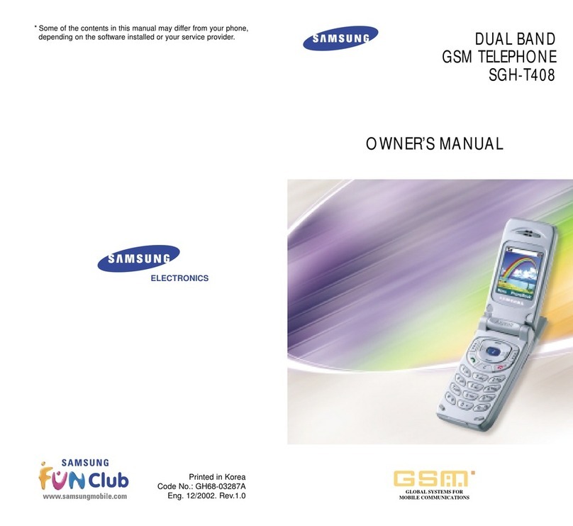 Samsung SGH-T408 owner's manual