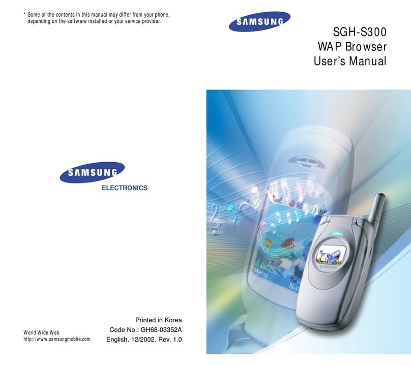 Samsung SGH-S300 User manual Samsung SGH-S300 User manual