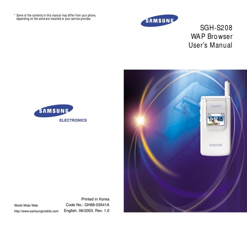 Samsung SGH-S208 Quick start guide