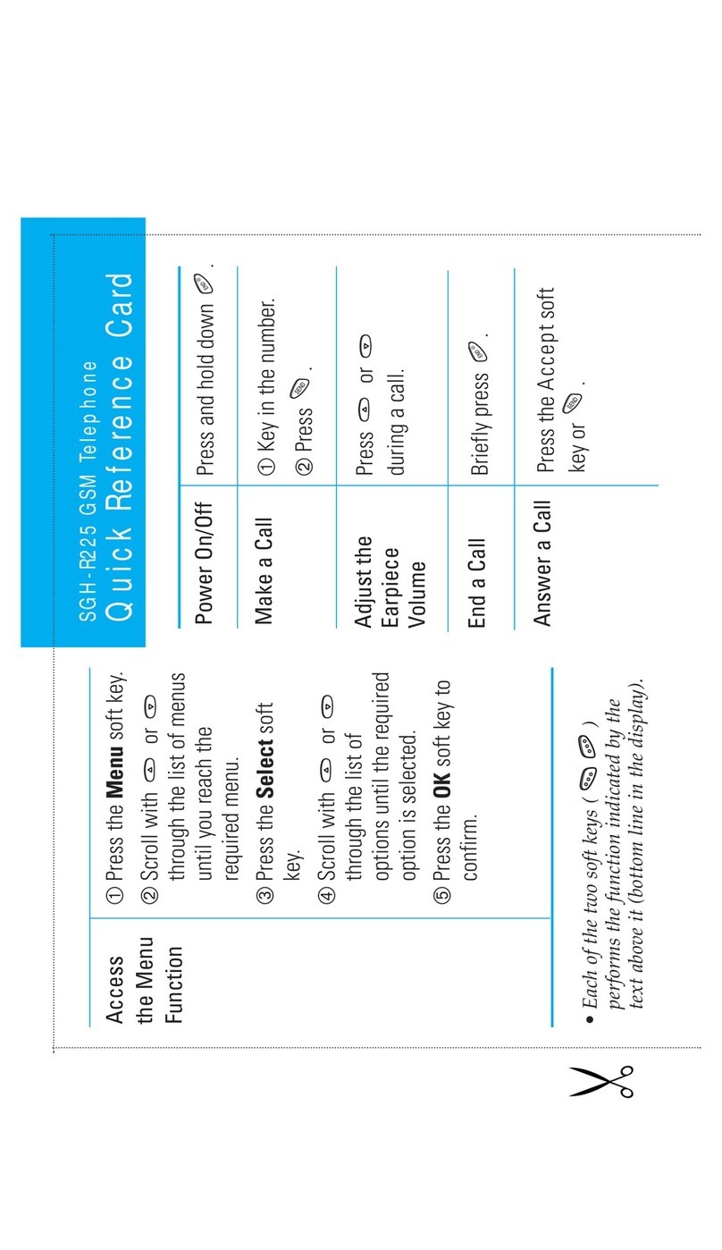 Samsung SGH-R225 Reference guide