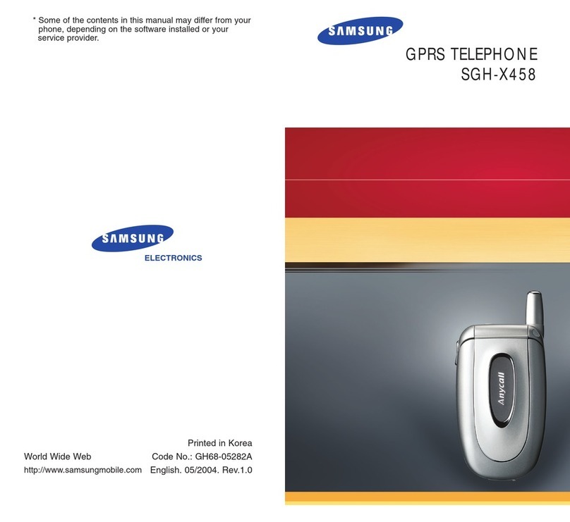 Samsung SGH-X458CSA User manual