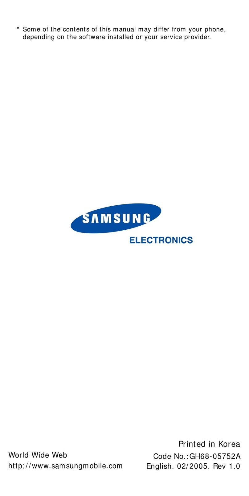 Samsung SGH-E320 User manual Samsung SGH-E320 User manual