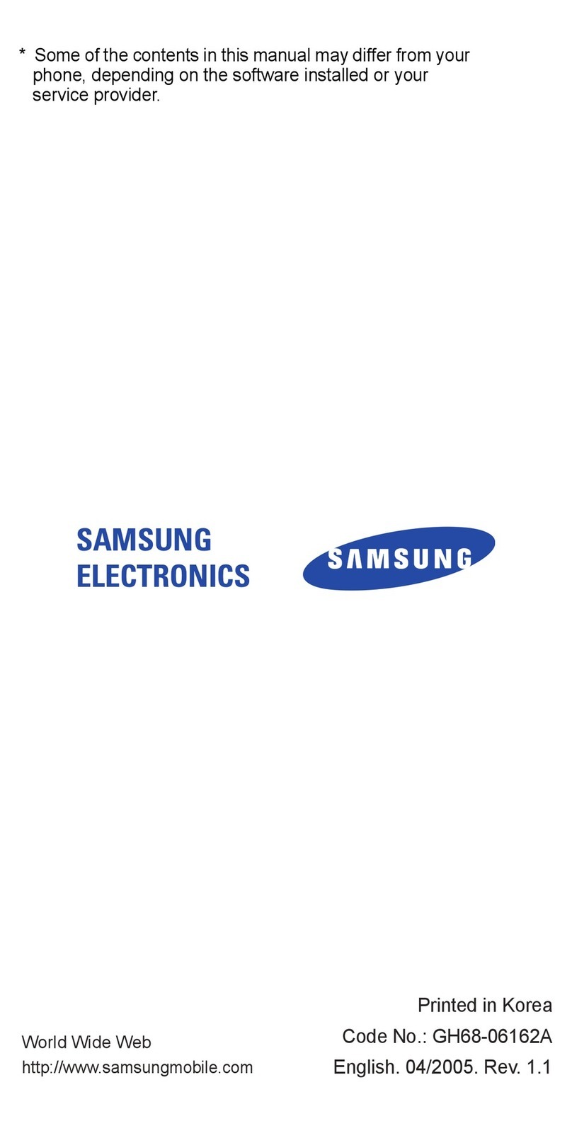 Samsung SGH-E638 user manual