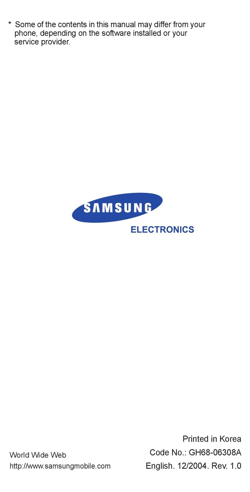 Samsung SGH-E630C User manual
