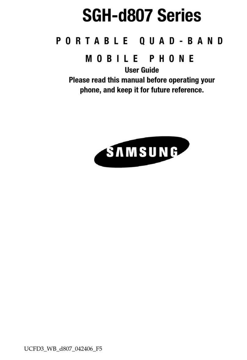 Samsung SGH-d807 Series User manual