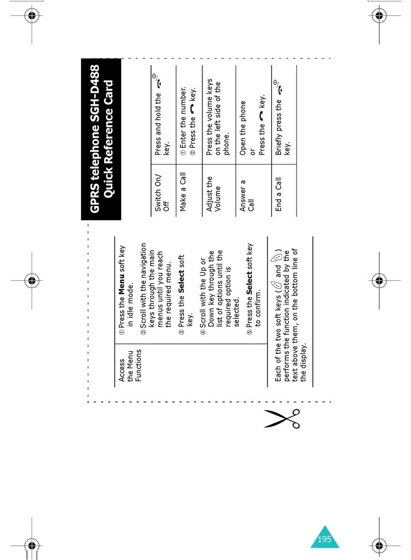Samsung SGH-D488 Reference guide