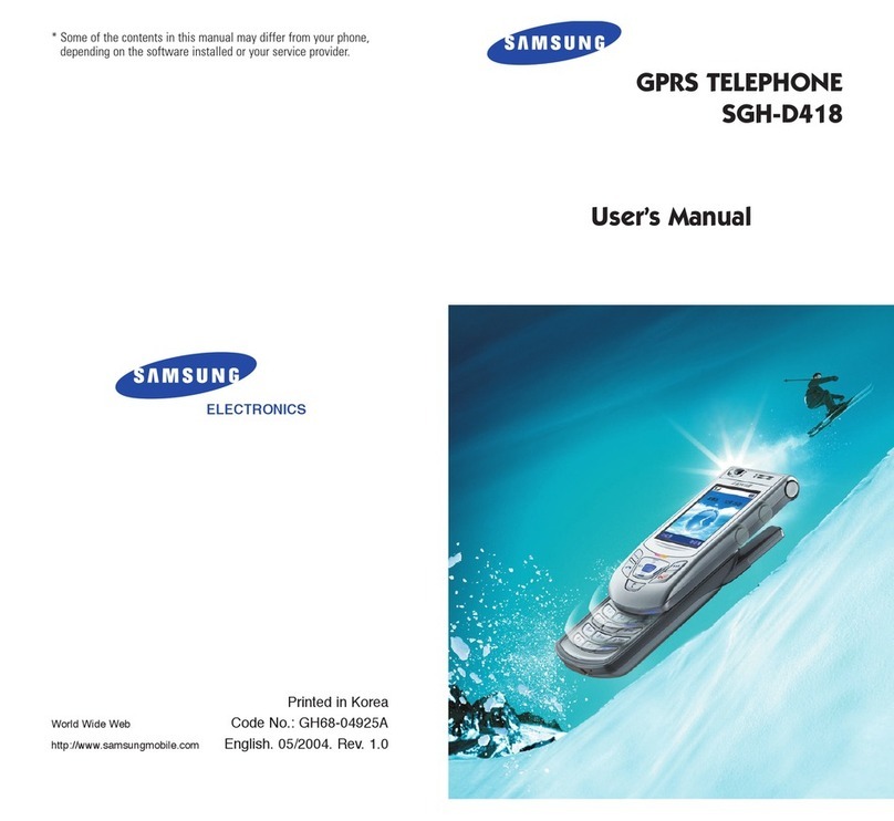 Samsung SGH-D418MSA User manual
