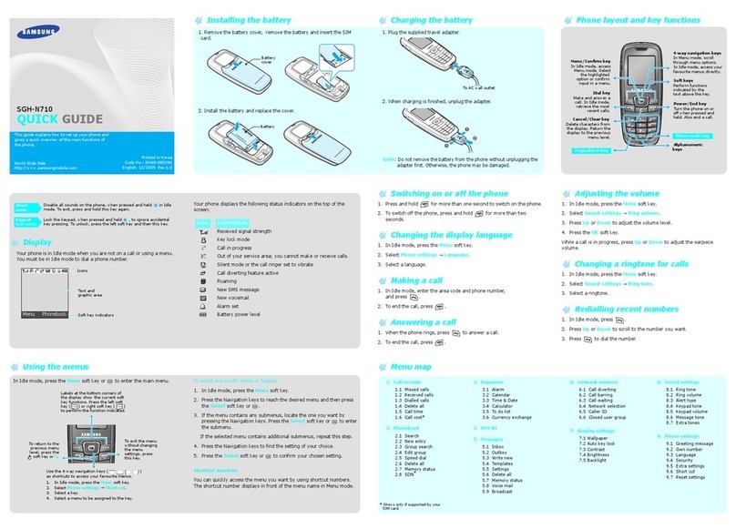 Samsung SGH-N710 quick guide