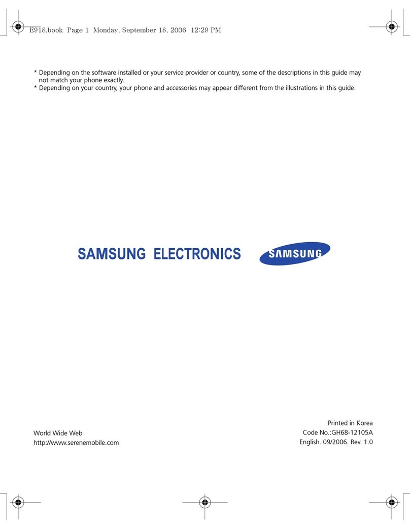 Samsung SGH-E918 User manual