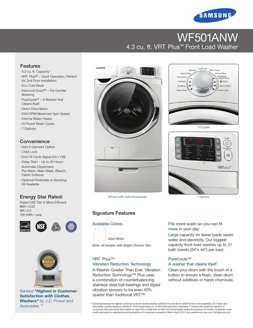 Samsung WF501AN Series User manual Samsung WF501AN Series User manual