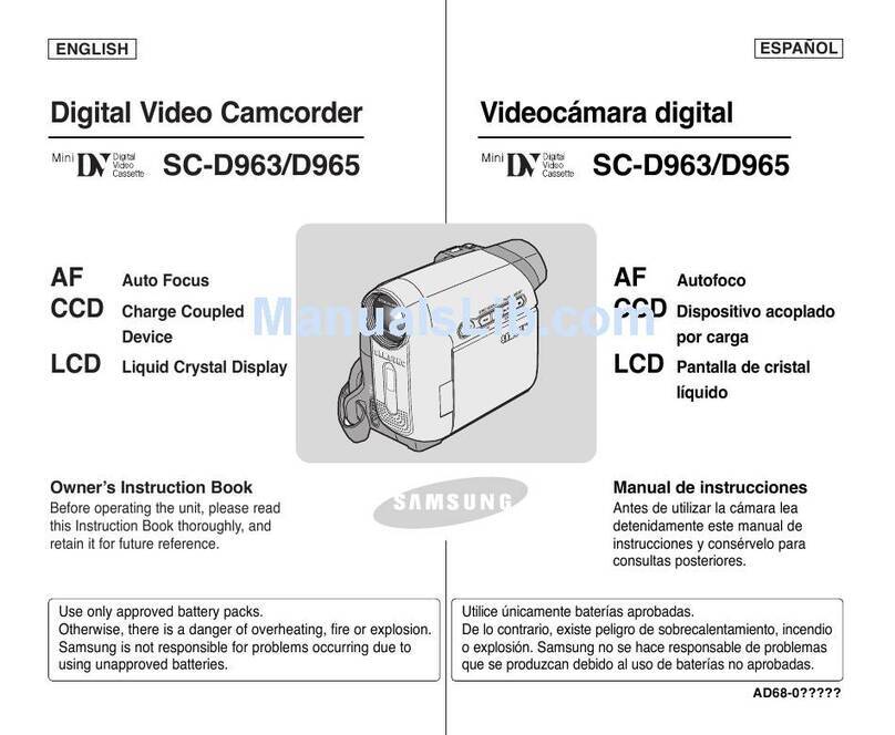 Samsung SC-D963 Owner's manual