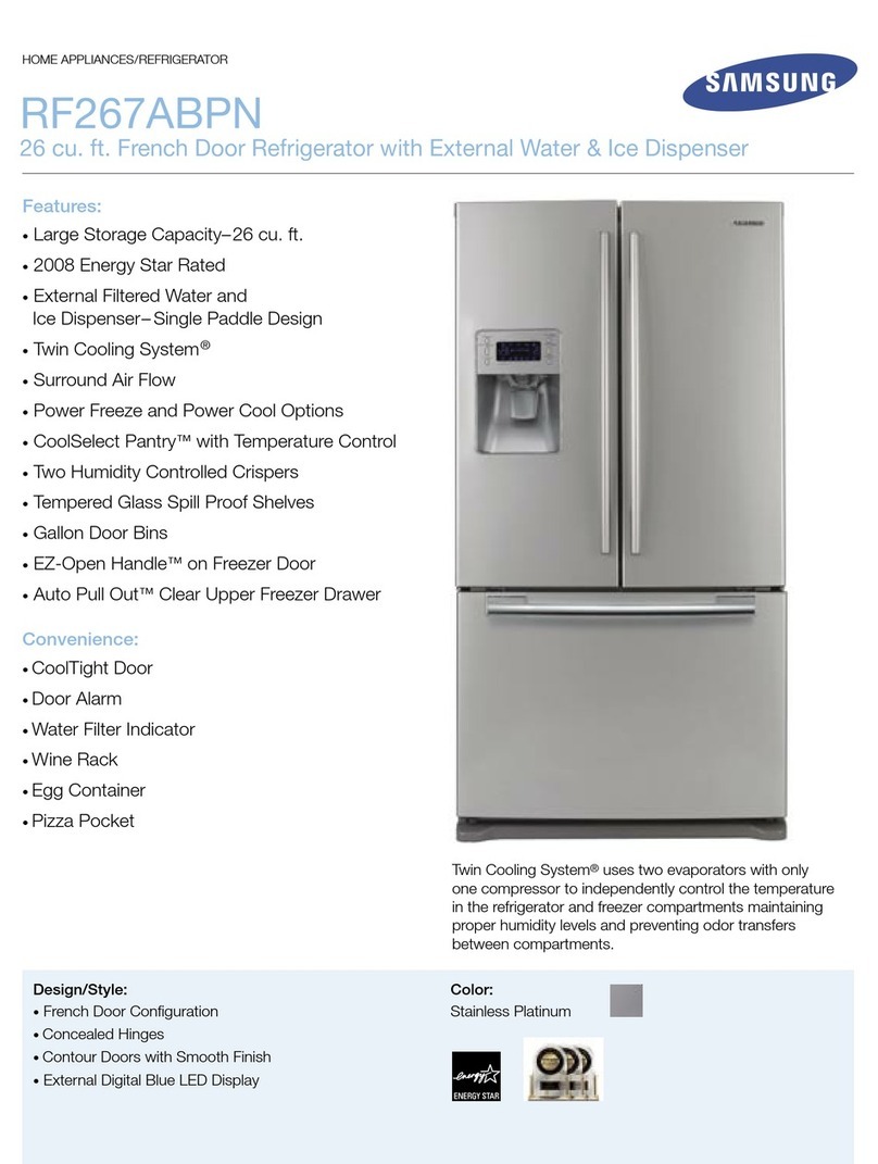 Samsung RF267ABPN Specifications
