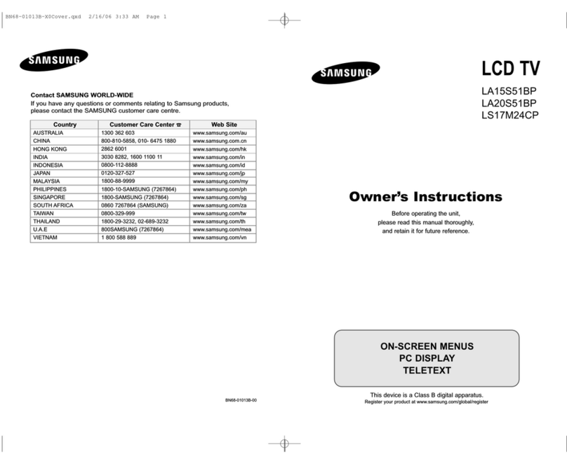 Samsung LA15S51BP User manual