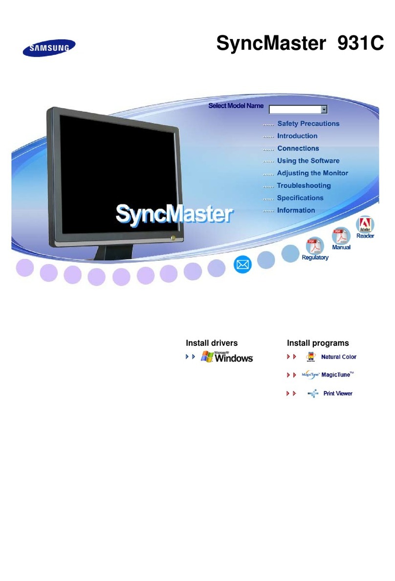 Samsung 931C - SyncMaster - 19" LCD Monitor User manual