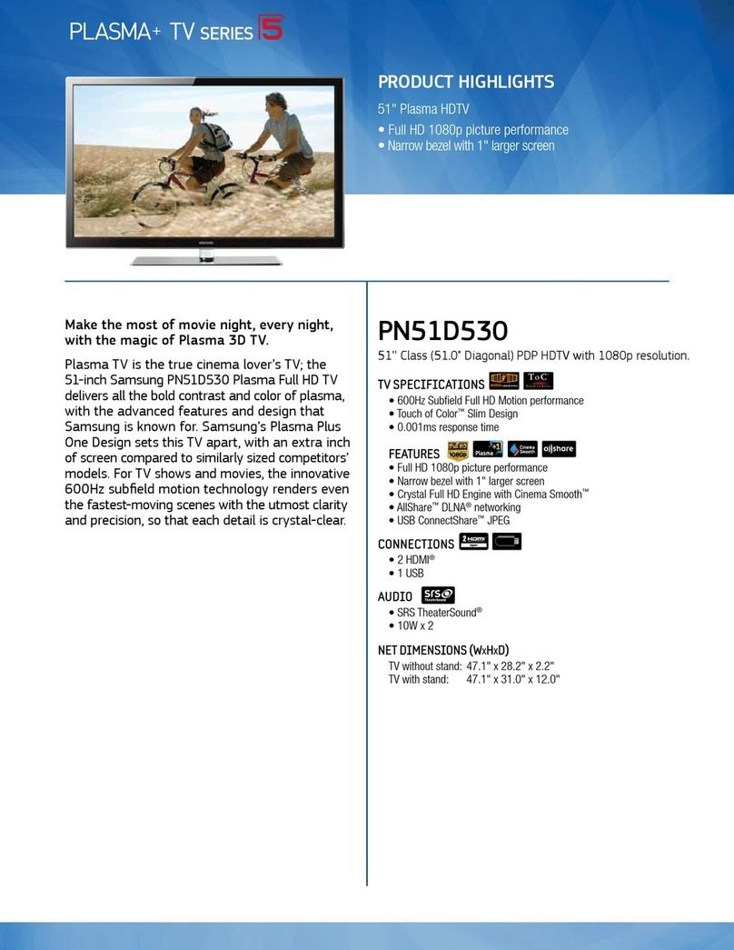 Samsung PN51D530 User manual