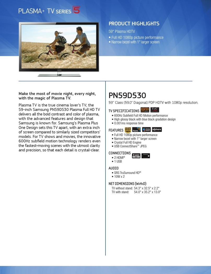 Samsung PN59D530 User manual