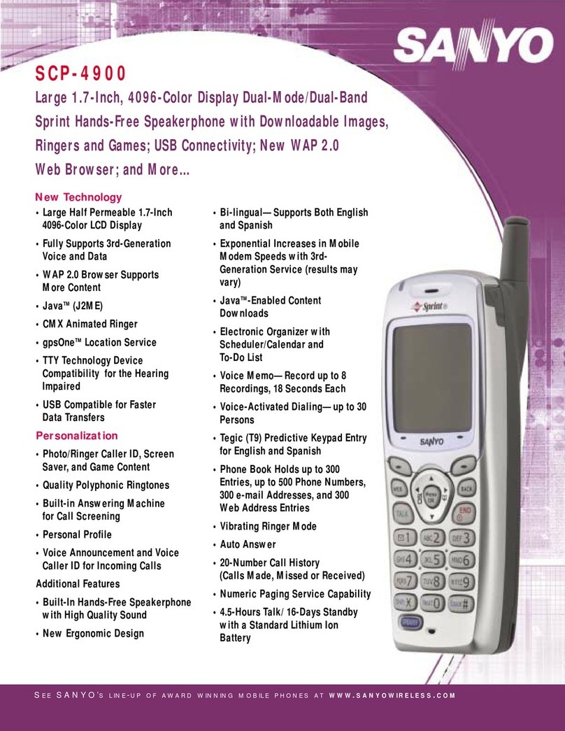Sanyo SCP 4900 User manual Sanyo SCP 4900 User manual
