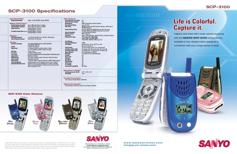 Sanyo SCP-3100 User manual