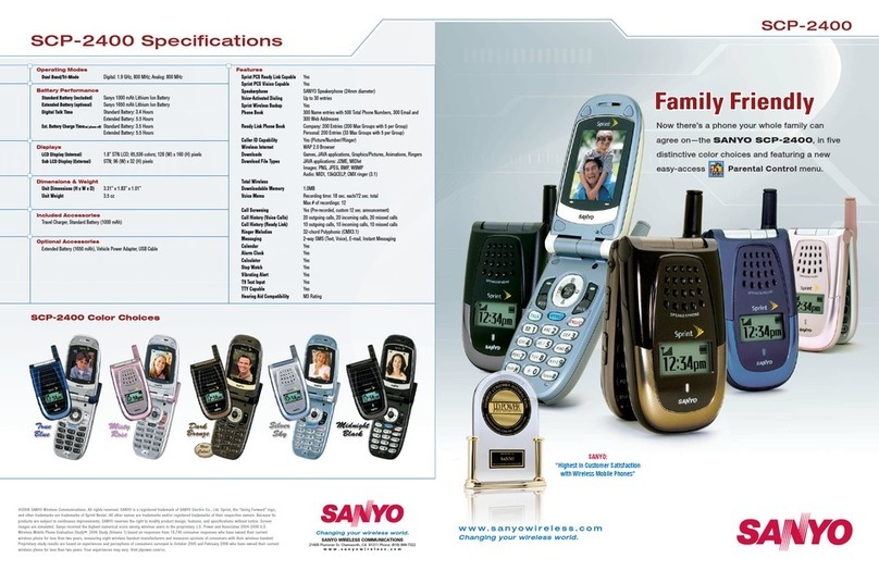 Sanyo SCP-2400 Specifications