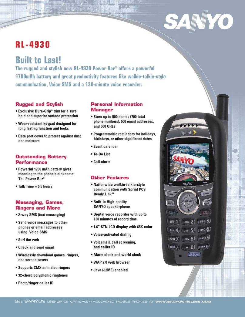 Sanyo RL-4930 User manual Sanyo RL-4930 User manual