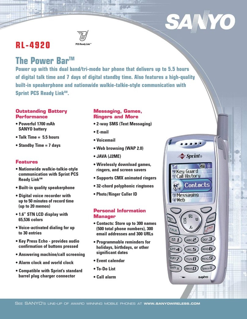 Sanyo PCS Vision RL-4920 User manual