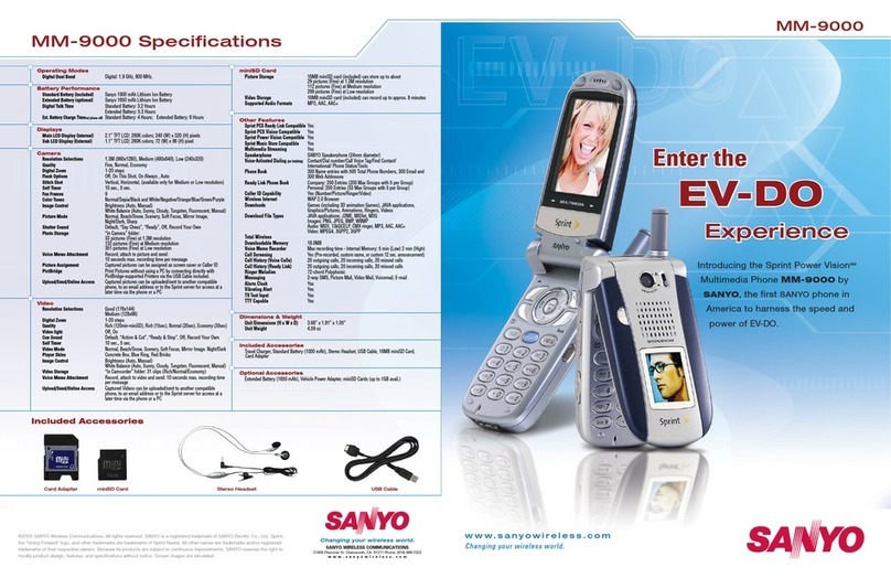Sanyo MM-9000 User manual