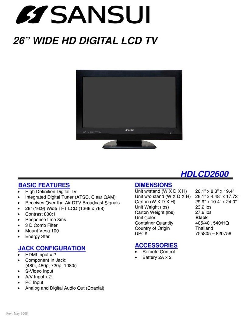 Sansui HDLCD2600 User manual