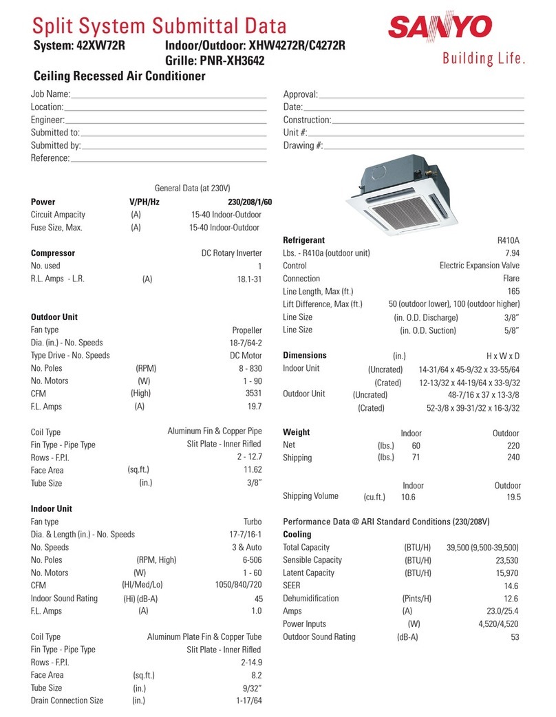 Sanyo PNR-XH3642 Installation and user guide Sanyo PNR-XH3642 Installation and user guide