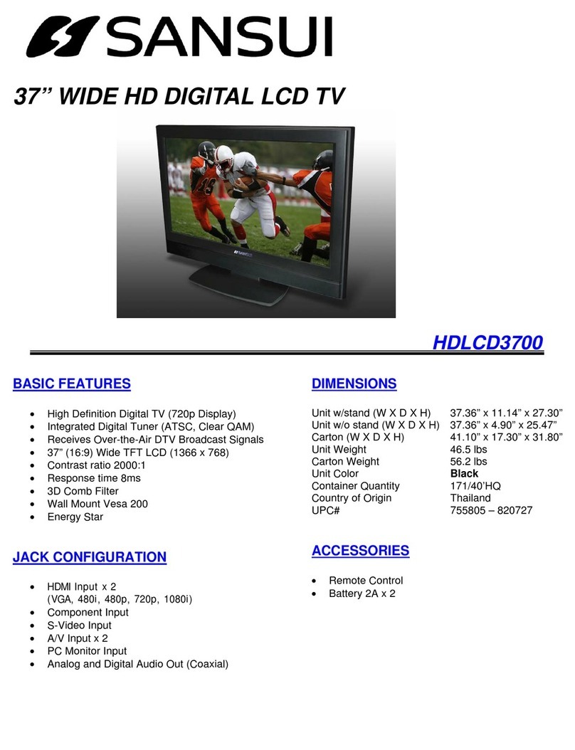 Sansui HDLCD-3700 User manual Sansui HDLCD-3700 User manual