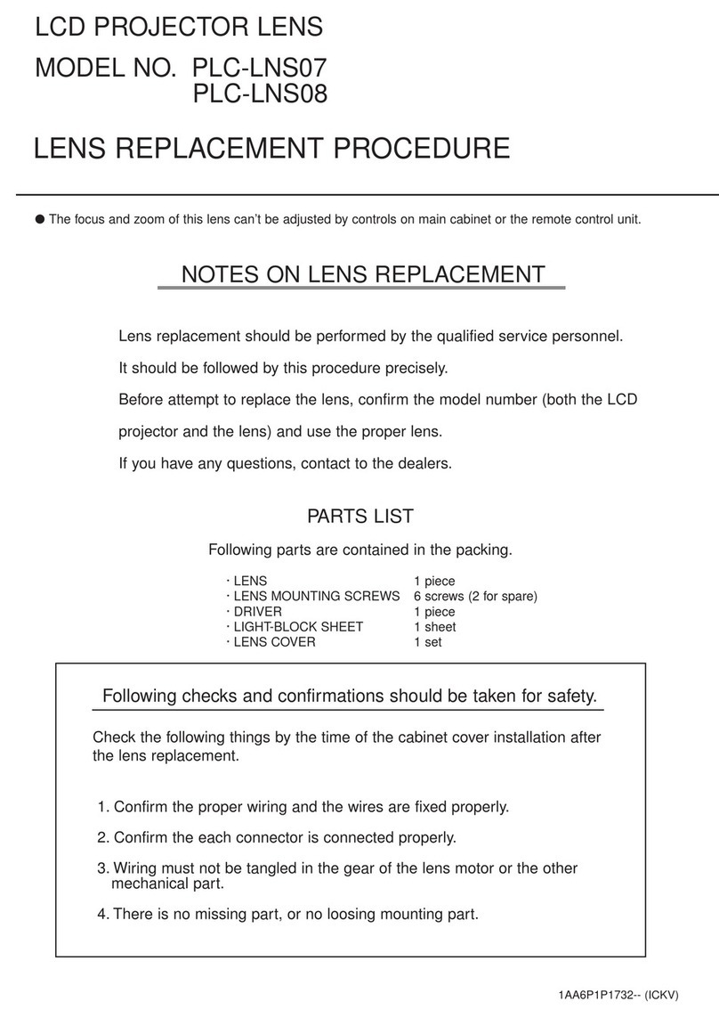 Sanyo PLC-LNS07 Replacement procedure