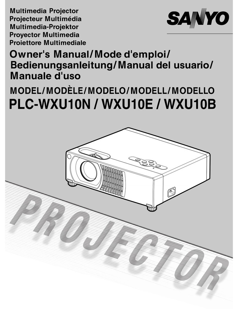 Sanyo WXU10 - PLC WXGA LCD Projector User manual