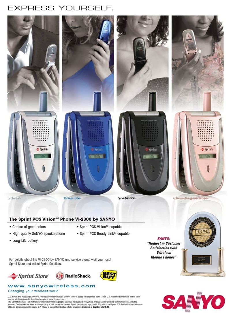 Sanyo VI 2300 - Sprint PCS Vision Phone User manual