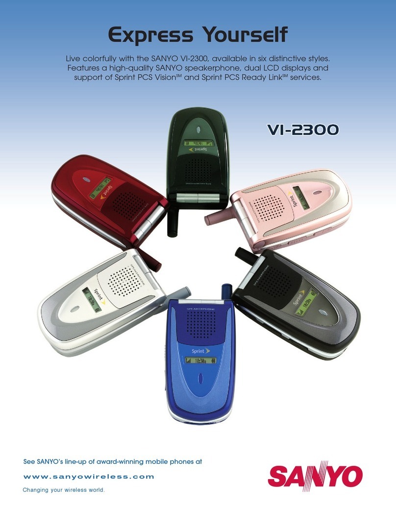 Sanyo VI 2300 - Sprint PCS Vision Phone User manual