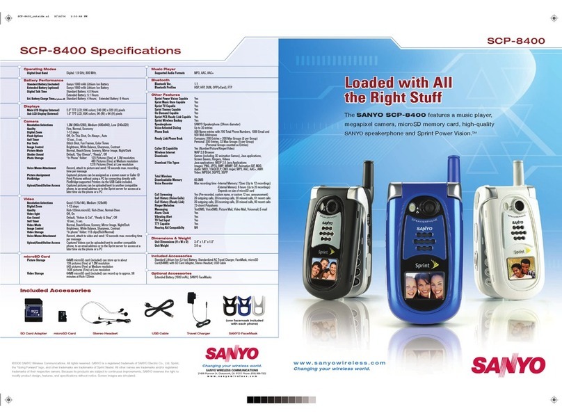 Sanyo SCP-8400 User manual