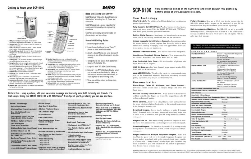 Sanyo SCP-8100 Assembly instructions