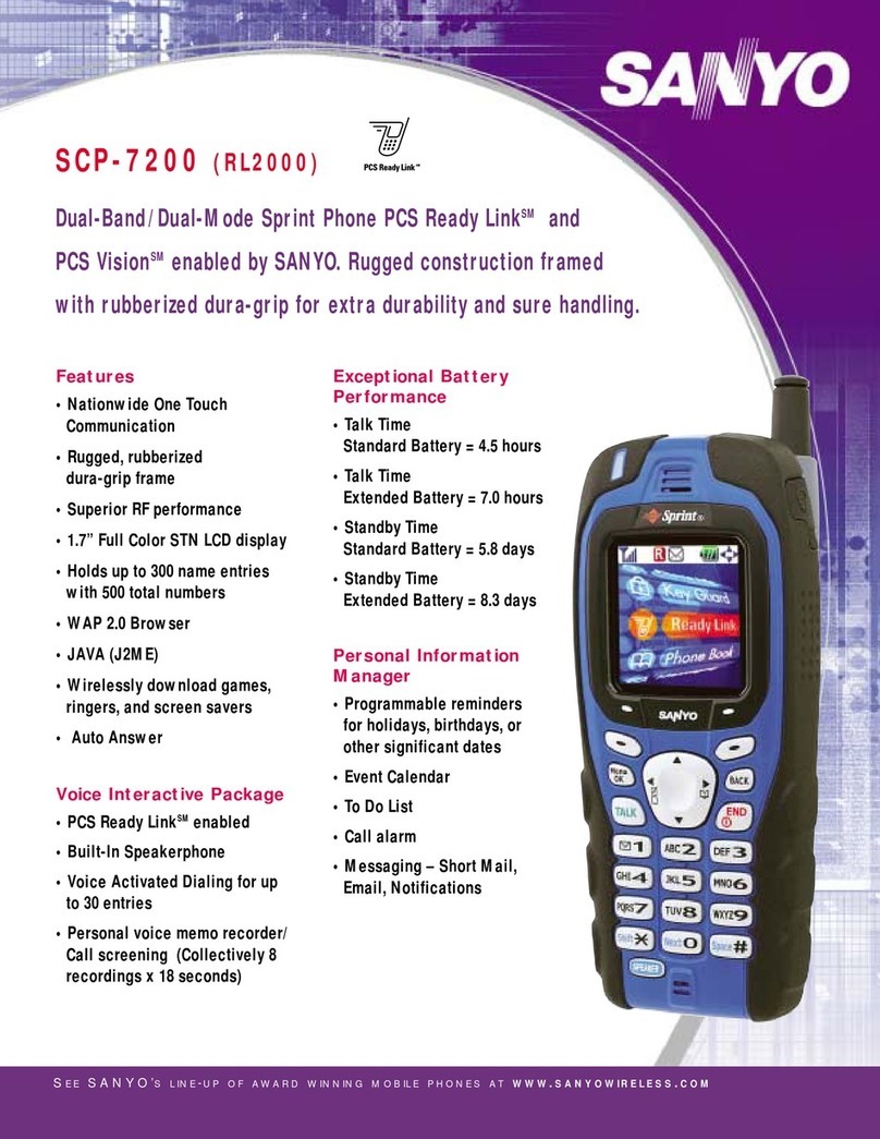 Sanyo SCP-7200 User manual