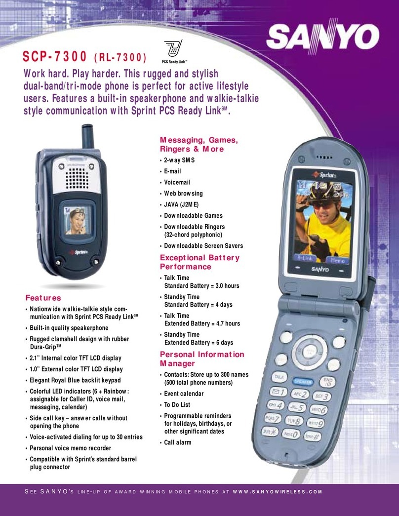 Sanyo SCP-7300 User manual