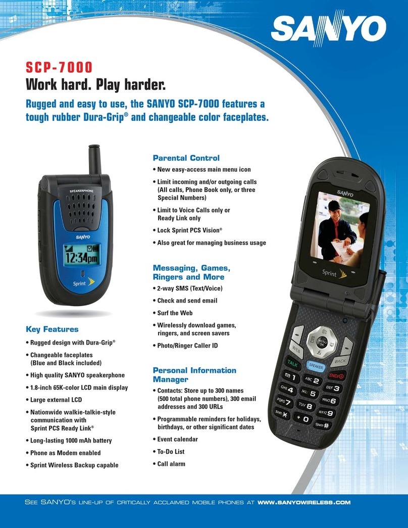 Sanyo Sprint SCP-7000 User manual