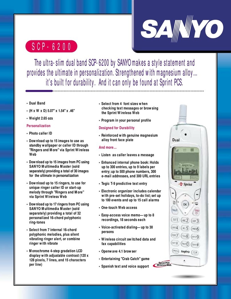 Sanyo SCP-6200 User manual