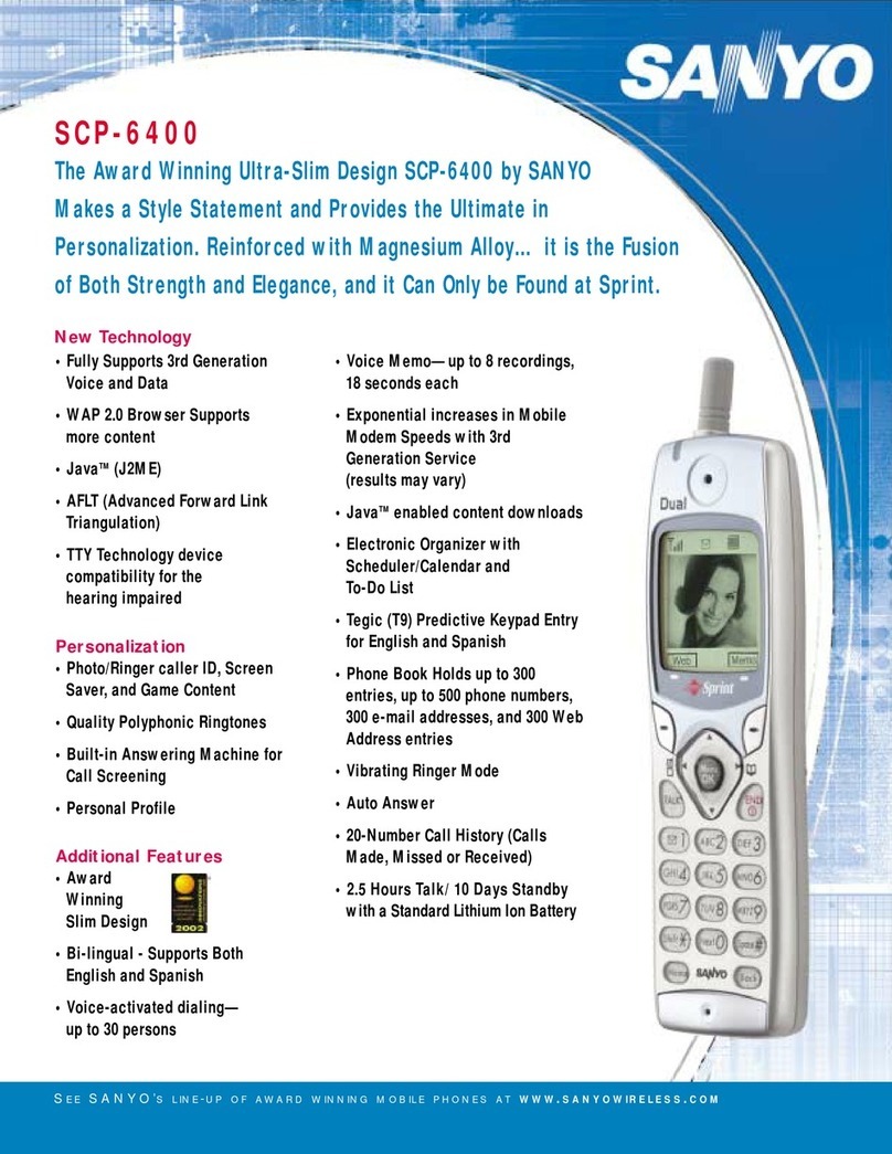 Sanyo SCP-6400 User manual