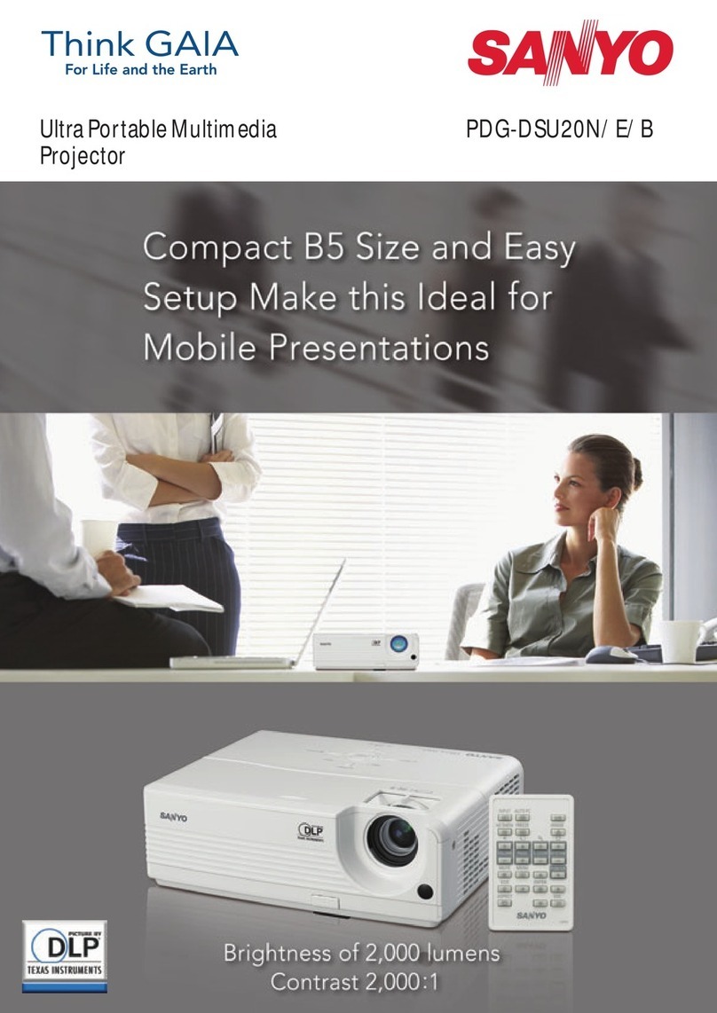 Sanyo PDG-DSU20N - SVGA DLP Projector User manual