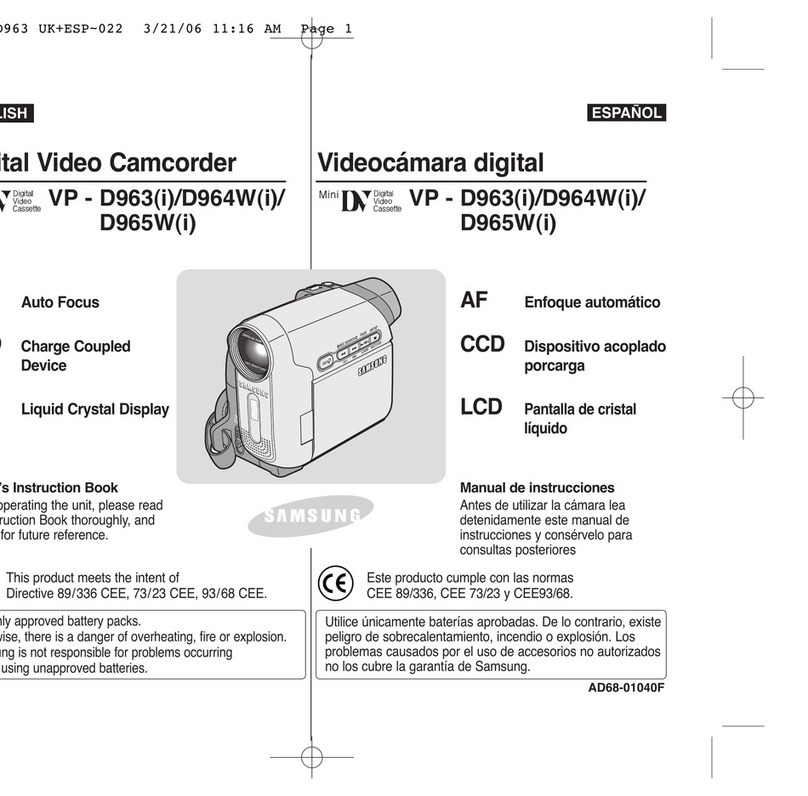 Samsung VP-D963 Owner's manual