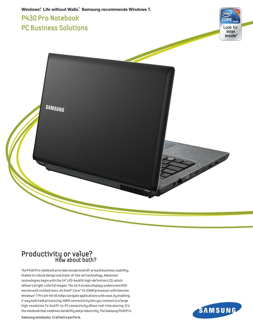 Samsung NP-P430-JB01US Specifications