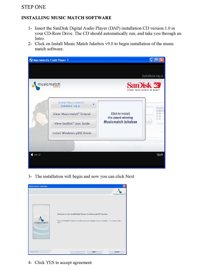 SanDisk musicmatch User manual